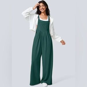 Halara Waffle Casual Overalls Adjustable Strap
Button Multiple Pockets